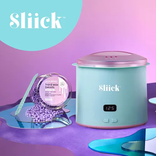 Miniatura 7 de Kit de cera para depilación en casa Sliick para mujeres – aroma a bayas de acai, kit de cera dura para depilación, taza de fusión para microondas