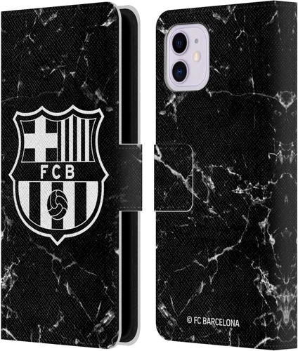 Miniatura 88 de Head Case Designs Funda de piel con licencia oficial del FC Barcelona Barca Crest Patterns, tipo cartera, compatible con Apple iPhone 11