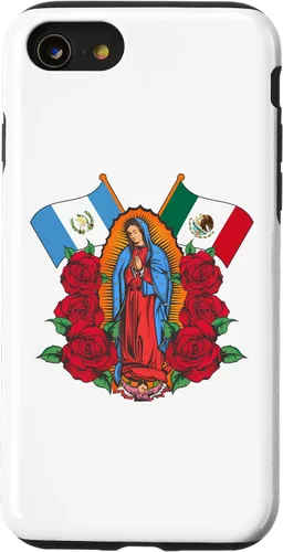 Miniatura 18 de Funda para iPhone 13 Pro Max Virgen de Guadalupe con bandera de Guatemala y México