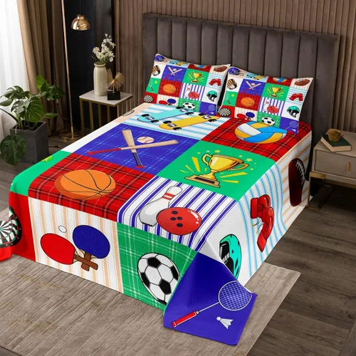 Miniatura 21 de Manfei Lindo pingüino para niños, tamaño individual, juego de colcha de princesa con lazo rosa con globo aerostático, decoración de habitación