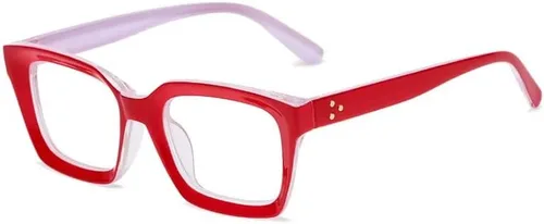 Miniatura 3 de yuandong Mobro - Lentes retro con bloqueo de luz azul para hombres y mujeres, montura cuadrada gruesa, lentes transparentes sin receta