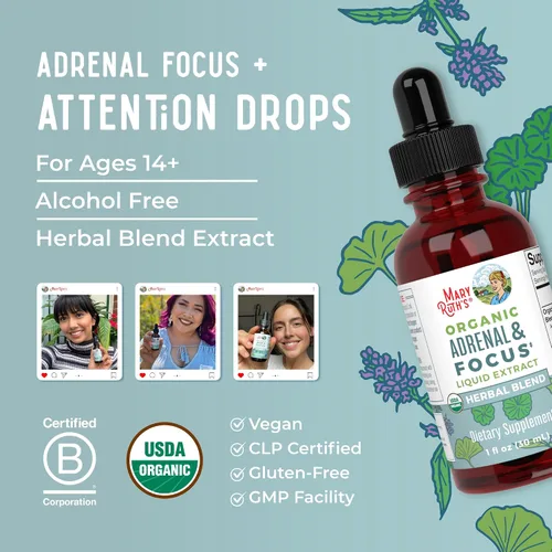 Miniatura 9 de MaryRuth Organics - Suplemento Nootrópico Cerebral Orgánico USDA para Adultos con Ginkgo Biloba y Astragalus Foco y Apoyo Adrenal Gotas