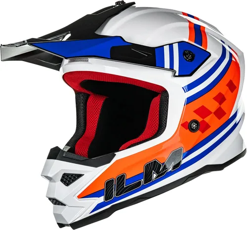 Miniatura 2 de ILM Casco ATV juvenil para niños, motocross, BMX, todoterreno, moto Go Kart, casco DOT ECE modelo Z705 (corredor clásico, L)