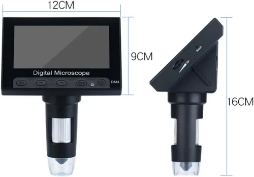 Miniatura 2 de Hemobllo Microscopio digital con soporte ajustable brillo aumento LED soporta idiomas para reparación y aprendizaje de placas de identificación