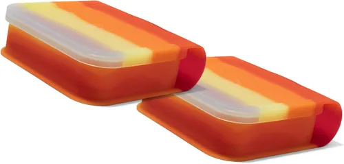 Miniatura 27 de Silipint Cuenco de silicona con tapa Go Go Connected, irrompible, no tóxico, apto para lavavajillas (Aurora, 25 onzas, paquete de 2)