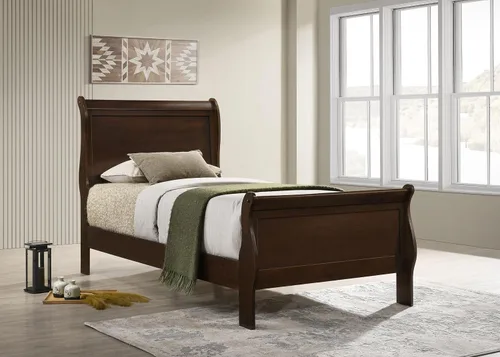 Miniatura 2 de Coaster Home Furnishings Louis Philippe 202411T - Cama de trineo con doble panel
