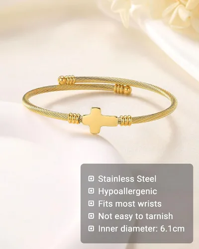 Miniatura 4 de Pulsera de cruz de confirmación católica regalos para adolescentes, niñas y mujeres