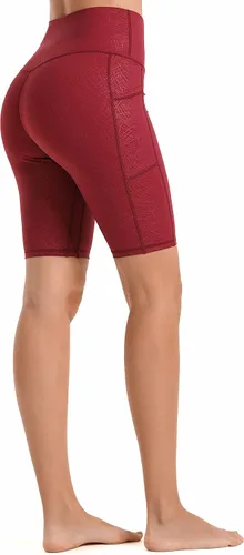 Miniatura 4 de Sunzel Pantalones cortos de ciclismo de 10 pulgadas, 8 y 5 pulgadas, para mujer, con bolsillos, cintura alta, para yoga, atletismo, gimnasio