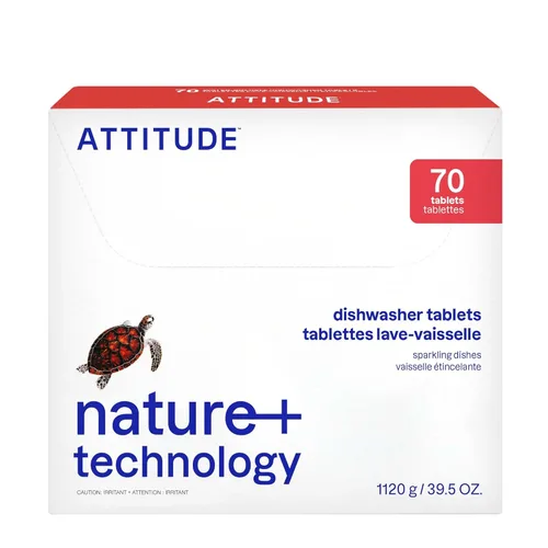 Miniatura 9 de Pastillas para Lavavajillas ATTITUDE, Fórmula Efectiva a Base de Plantas y Minerales Soluble en Agua, Libre de Fosfatos, Vegana y Sin Crueldad, Sin