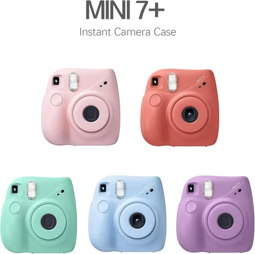Miniatura 3 de Rieibi Funda para cámara instantánea Fujifilm Mini 7+, funda protectora de PP con correa de hombro extraíble