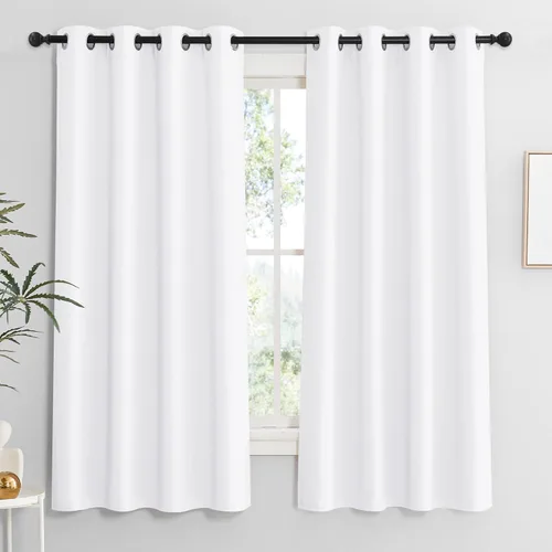 Miniatura 138 de RYB HOME Cortinas opacas de cocina de 36 pulgadas de largo, tratamiento de privacidad para ventanas pequeñas, aislamiento térmico, telón de fondo