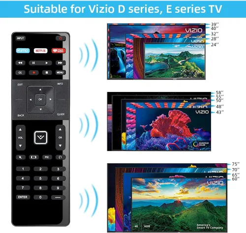 Miniatura 3 de Reemplazo de control remoto UNOCAR para Vizio Smart TV Remote XRT-122 y Vizio Smart TV 4K UHD HDR HDTV SmartCast Internet D E Series LED LCD 24 28