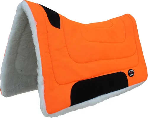Miniatura 7 de CHALLENGER Horse & Pony Saddle PAD Western Riding Trail Cordura Top Fur Bottom Full 39143 Azul Real