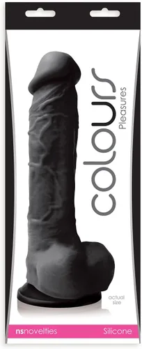 Miniatura 2 de Colours Pleasures - Consolador de silicona para dong, negro, 8 pulgadas