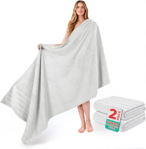 Miniatura 110 de American Soft Linen Toallas de baño jumbo grandes de 35 x 70 pulgadas, 600 GSM, 100% algodón, sábanas de baño turcas, toallas de baño de lujo