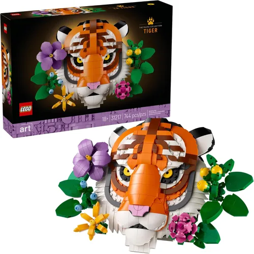 LEGO Art The Fauna Collection - Tigre, juego de construcción para adultos a partir de 18 años, idea de regalo para el nuevo hogar o inauguración de