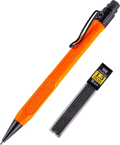 Miniatura 10 de Rite in the Rain - Lápiz mecánico resistente a la intemperie, barril negro, mina oscura de 1.3 mm, 12 recargas de mina (N°. BK15)
