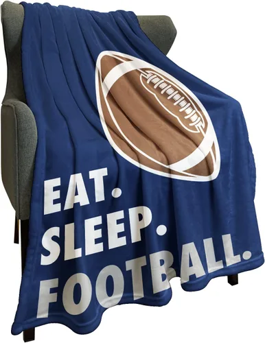 Miniatura 14 de HommomH Manta de forro polar deportivo 40 "x 50" para fútbol americano deportivo, divertido, tradicional, liviano, suave, cálido y acogedor