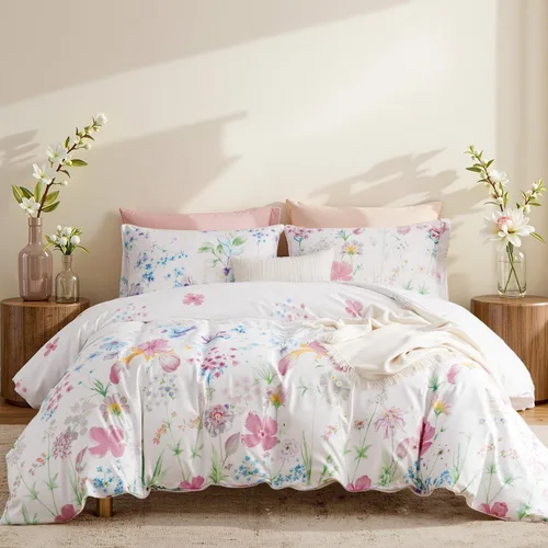 Miniatura 20 de Nayoroom Funda de edredón floral negra, tamaño Queen, funda de edredón de flores botánicas de primavera, 3 piezas, suave, ligera, juego de ropa