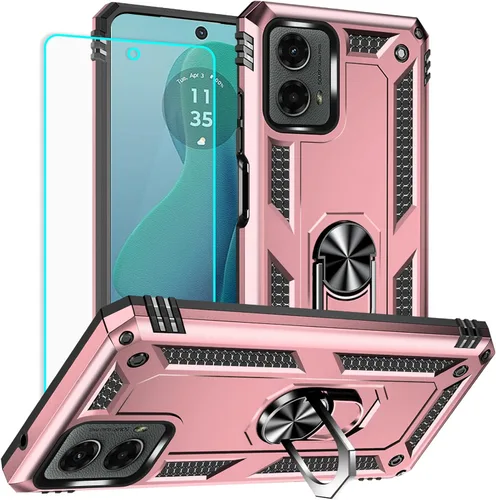 Miniatura 19 de Yiakeng Funda para Moto G Play 2023, Funda para Teléfono Moto G Play 2023 con protector de pantalla HD, fundas protectoras de grado militar con Moto