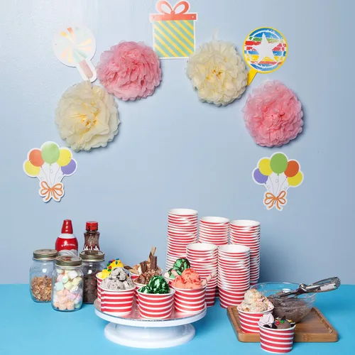 Miniatura 5 de Vasos de helado – Paquete de 100 tazas de helado para helado, tazas de postre de yogur congelado
