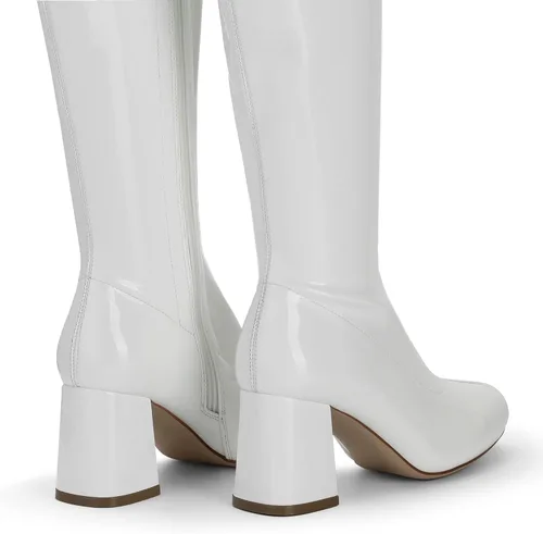 Miniatura 4 de DREAM PAIRS Botas Gogo para mujer, punta cuadrada, botas altas hasta la rodilla para mujer
