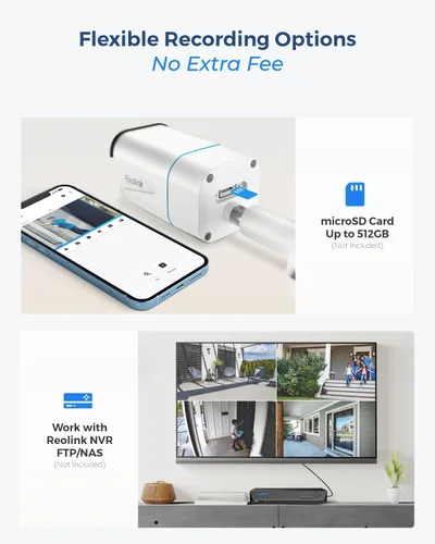 Miniatura 12 de REOLINK RLC-811A - Cámara de seguridad con cable IP PoE 4K - FoV de 123°, zoom óptico 5X para uso en exteriores, visión nocturna a color, detección