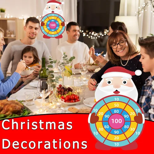 Miniatura 6 de 30” Juguetes de Juegos de Navidad para Niños, Gran Juego de Dardos de Santa Claus, Suministros de Fiesta de Navidad para Interior y Exterior