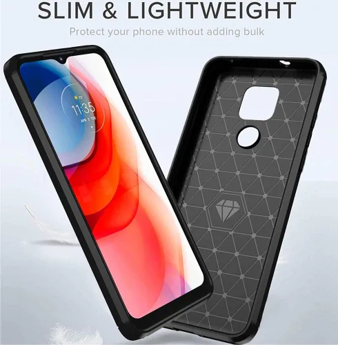 Miniatura 7 de Funda para Moto G Play 2021, funda para teléfono Motorola G Play 2021, resistente a los arañazos de fibra de carbono, absorción de golpes, suave