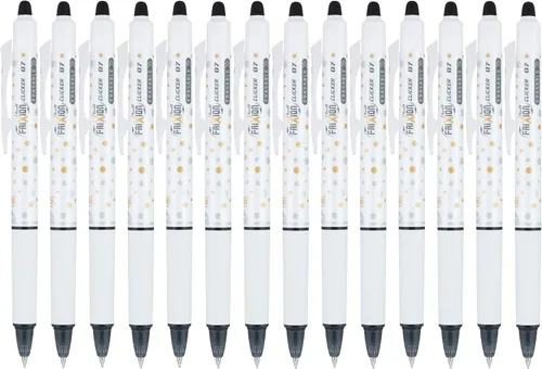 Miniatura 8 de Pilot FriXion Clicker - Bolígrafos de gel borrables, punta fina (0.027 pulgadas), tinta negra, paquete de 14 bolígrafos recargables, de escritura