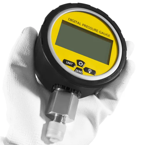 Miniatura 7 de Medidor de presión hidráulica digital 10000 PSI/700BAR con conector NPT de 1/4 pulgadas, probador de presión hidráulica con cubierta protectora