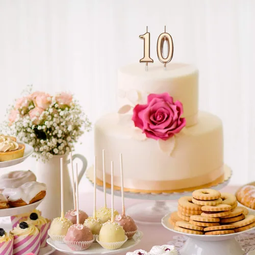 Miniatura 6 de 10 Velas de Cumpleaños Número de Pastel, Velas de Números del 10, Decoración Feliz de Pastel, para Boda, Aniversario, Celebración, Adorno de Fiesta