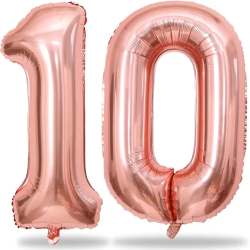Miniatura 93 de Globos de oro rosa para cumpleaños número 16 para niñas, 40 pulgadas de gran tamaño, globos de lámina de mylar con el número 1 y 6, autoinflables