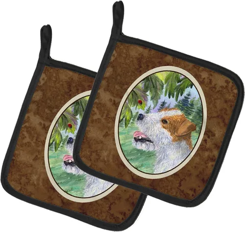 Miniatura 154 de Caroline's Treasures SS8617PTHD - Juego de soportes para ollas de cocina resistentes al calor, almohadillas calientes para horno para cocinar, Husky