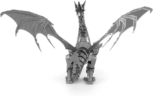 Miniatura 2 de Figura de dragón de plata Metal Earth IconX