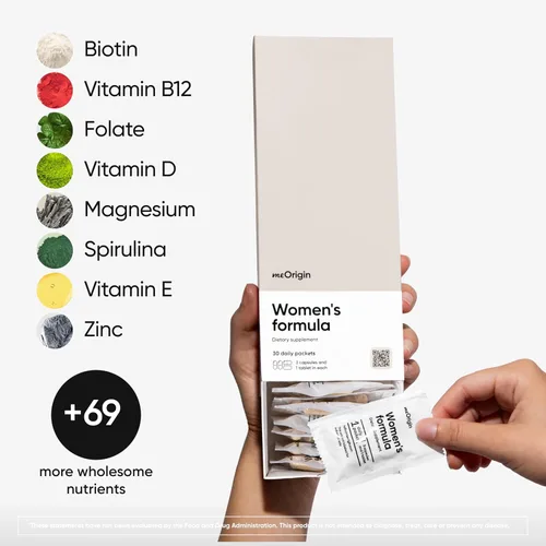 Miniatura 3 de Multivitamínico para mujeres, suplemento todo en uno complejo con vitamina B12, A, C, biotina, D, E, folato, magnesio - 77 nutrientes para la salud