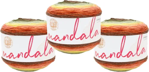 Miniatura 85 de Lion Brand Yarn Mandala - Hilo multicolor para ganchillo,tejido y manualidades, color Liger, 1770 pies, paquete de 1 unidad