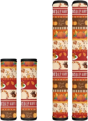 Miniatura 20 de Juego de 4 fundas para manijas de microondas con diseño de rayas de vaca tribal, azteca, decoración de cocina, antideslizantes, a prueba