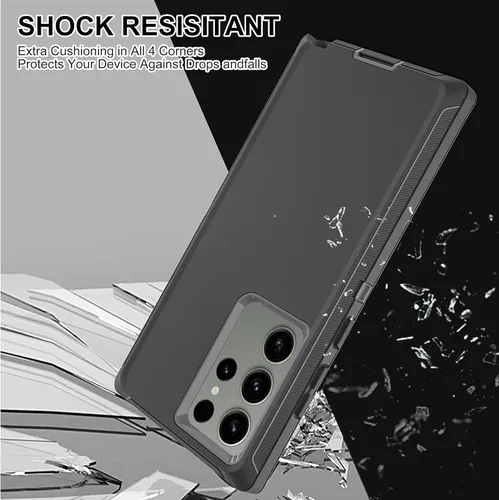 Miniatura 6 de Funda para Samsung Galaxy S23 Ultra, S23 Ultra con protector de pantalla de TPU flexible autorreparable [2 unidades], funda resistente 3 en 1