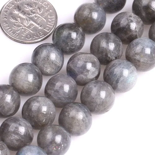 Miniatura 25 de GEM-Inside Cuentas sueltas de piedra natural de lava negra de 8 mm, redondas, piedra de energía para hacer joyas 15' Negro