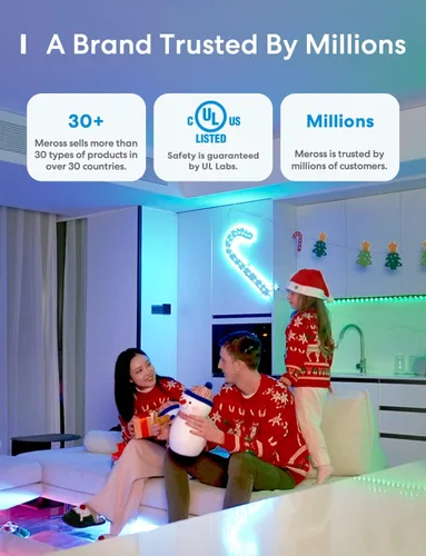 Miniatura 9 de meross Bombilla LED inteligente, bombillas LED WiFi inteligentes compatibles con Apple HomeKit, Siri, Alexa, Google Home y SmartThings, regulable