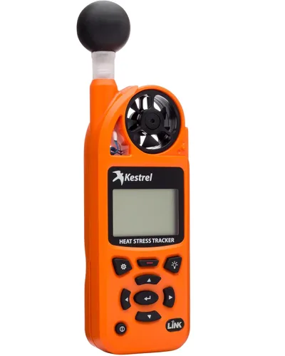 Miniatura 2 de Kestrel 5400 Heat Stress Tracker Pro con eslabón, brújula y soporte de paleta, naranja