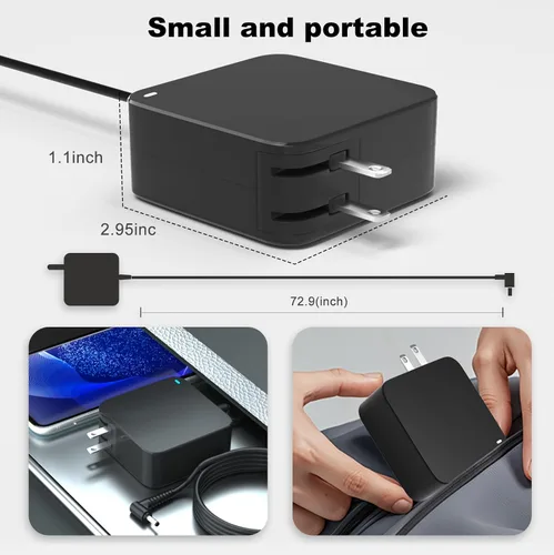 Miniatura 6 de LQM Cargador de portátil para Lenovo Ideapad 1 3 5, Slim 3 5 7, S340 S145 330 320 310, Flex 5 4 14 15, V14 V15 V17, versión mejorada, enchufe