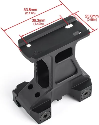 Miniatura 2 de Soporte elevador de metal para telescopio T1 T2 de altura para riel Picatinny de 0.787 in