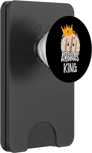 Miniatura 7 de Arepas King Venezolano Comida Tradicional Divertido Fabricante de Arepas PopSockets Adhesivo PopGrip