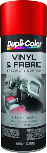 Dupli-Color HVP100 - Pintura en aerosol para vinilo y tela, color rojo, lata de 11 oz en espray