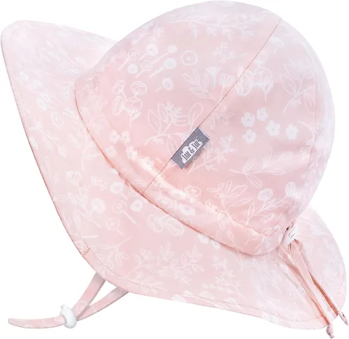 Miniatura 34 de JAN & JUL Sombrero de sol de algodón UPF 50+ con ala ancha para niñas pequeñas
