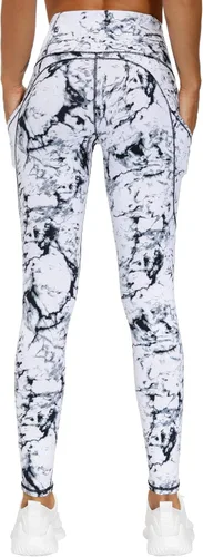 Miniatura 3 de THE GYM PEOPLE Pantalones de yoga gruesos de cintura alta con bolsillos, control de abdomen, leggings de yoga para mujer