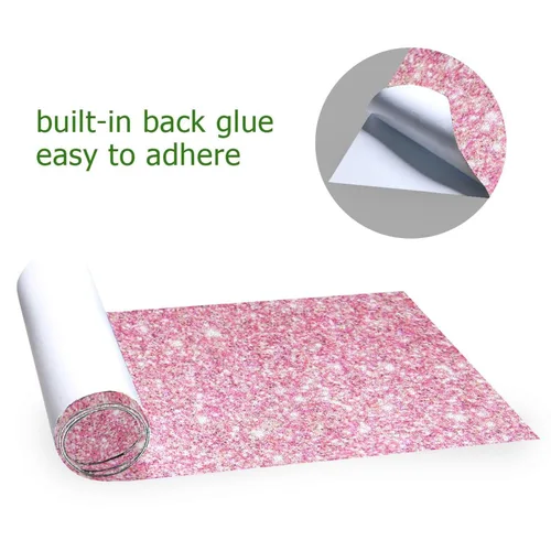 Miniatura 8 de Kigai Cinta de agarre para patineta con purpurina rosa, sin burbujas, antideslizante, papel de lija para tabla rodante, 33 x 9 pulgadas
