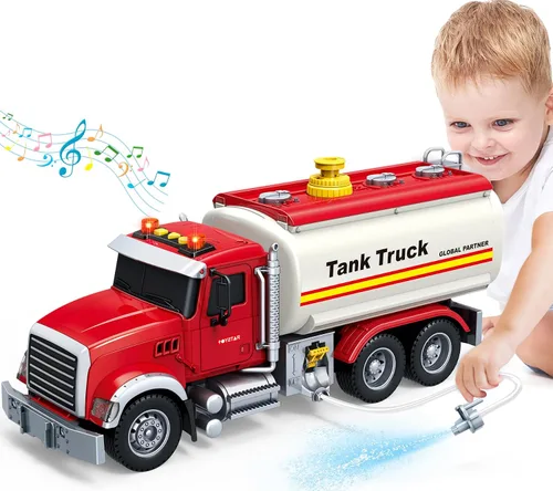 Miniatura 8 de SpringFlower Camión volquete grande de juguete para niños de 3, 4, 5, 6, 7 años, camión de juguete con sonido y luz, regalos de cumpleaños